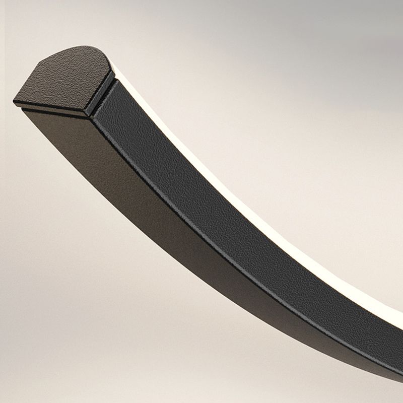 Linear Shape Wall Lamp Modern Style Acrylic 1 Light Sconce in Black