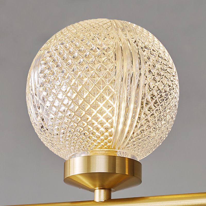 Gold Island Lights Modern Multi-Head Geometry Restaurant Hanging Lamps with Glass Shade
