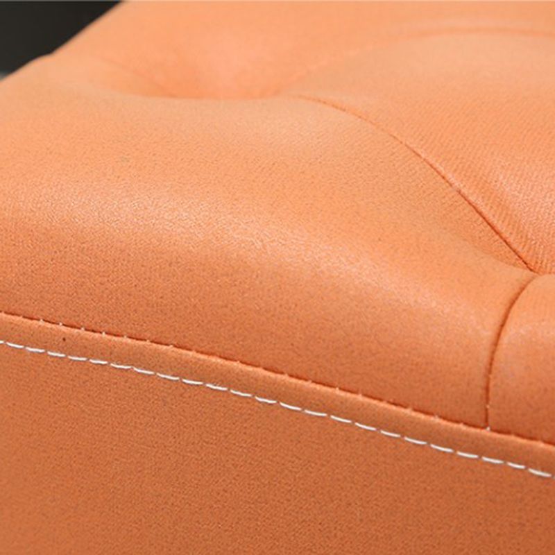 Minimalist Ottoman Solid Color Water Resistant Square Tufted Footstool Ottoman