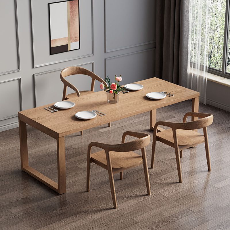Modern Dining Set 1/4/5/7 Pieces Rectangle Pine Wood Dining Table for Dining Room