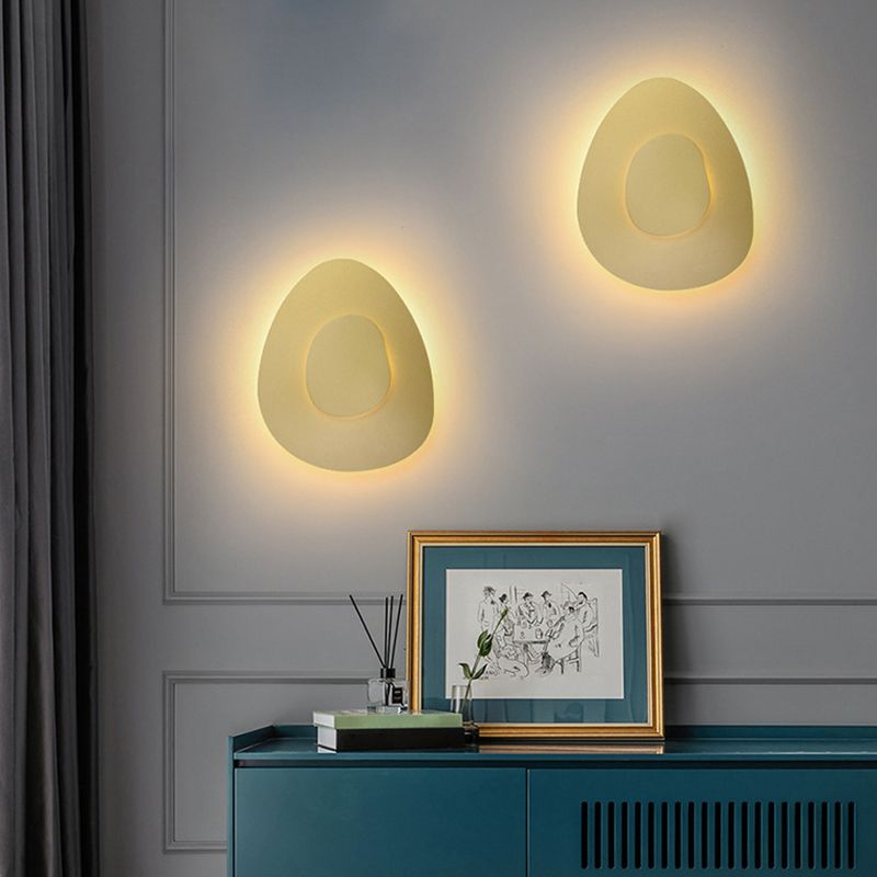 2-Light Geometric Wall Lamp Modern Metal Sconce Light for Bedroom