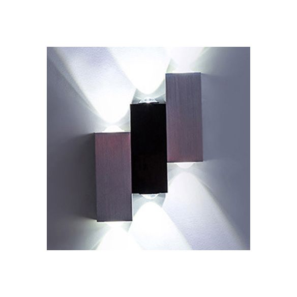 Disconce da parete cubica Stile moderno in alluminio LED Grey Wall Washer Lampada in illuminazione calda/bianca per portico