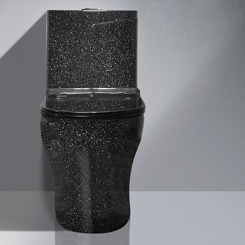 Traditional All-In-One Toilet Bowl Floor Mounted Black Urine Toilet for Bathroom