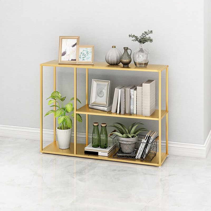 Metal Etagere Bookcase Scandinavian Open Back Bookshelf with Shelves