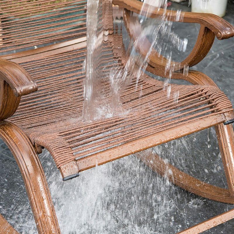 Contemporary Recliner Chair Rattan/Wicker Recliner Chair with Pillow