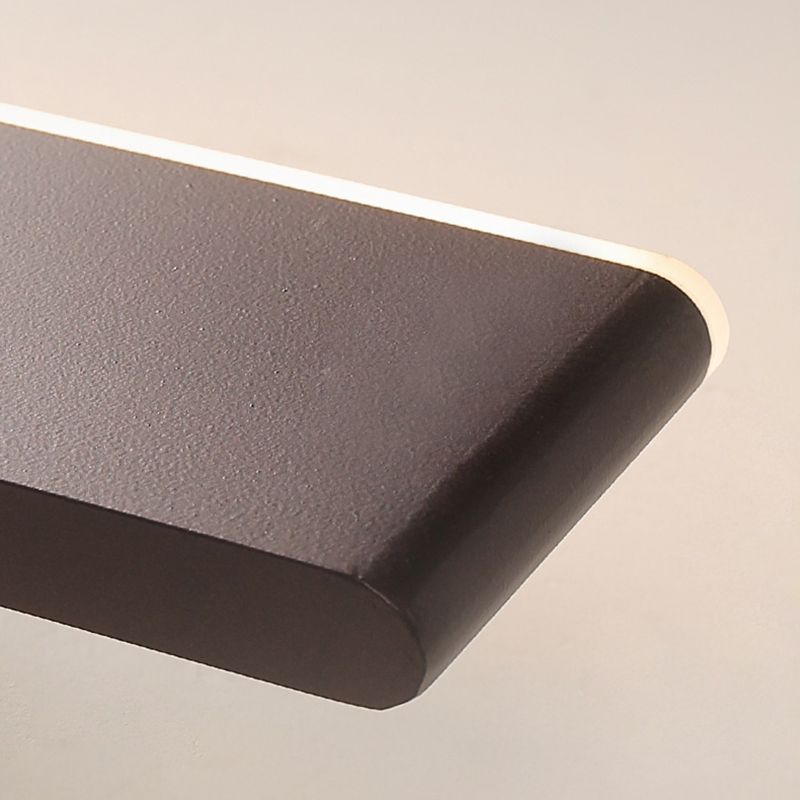 Rectangle Shape Metal Wall Light Modern Style Single Light Wall Mount Lighting