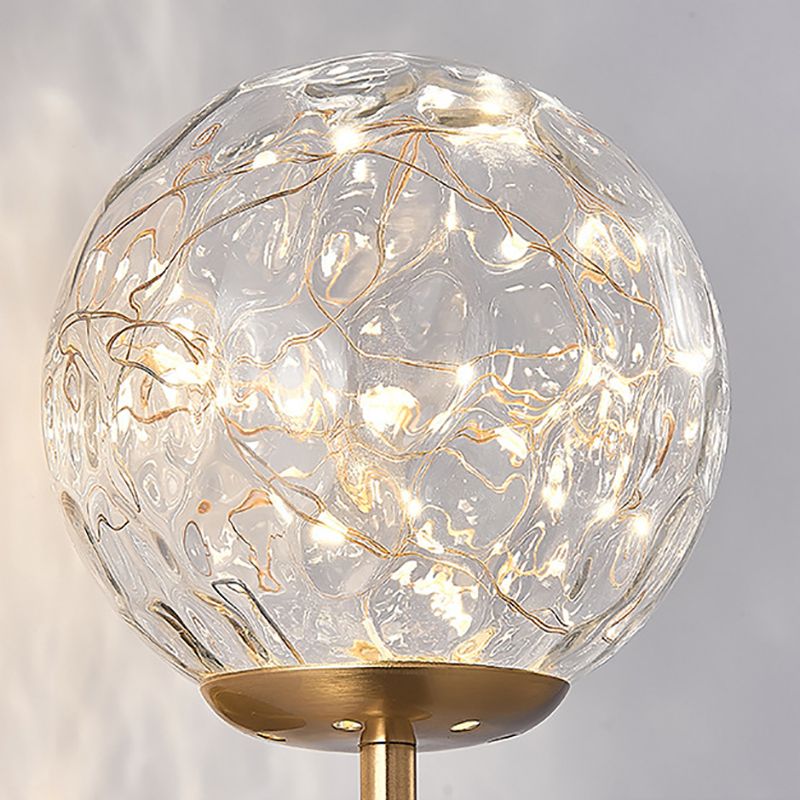 Stile moderno a forma sferica murale vetro sconce 1 illuminazione da parete leggera per accanto