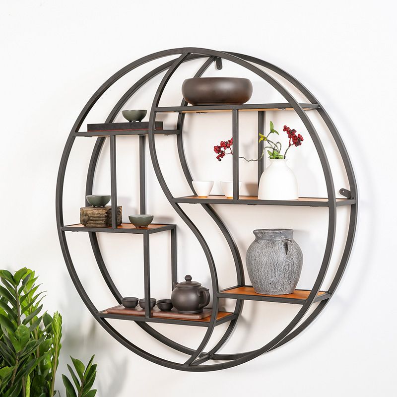 Modern Iron Floating Bookshelf Living Room 7.87" W Book Shelf