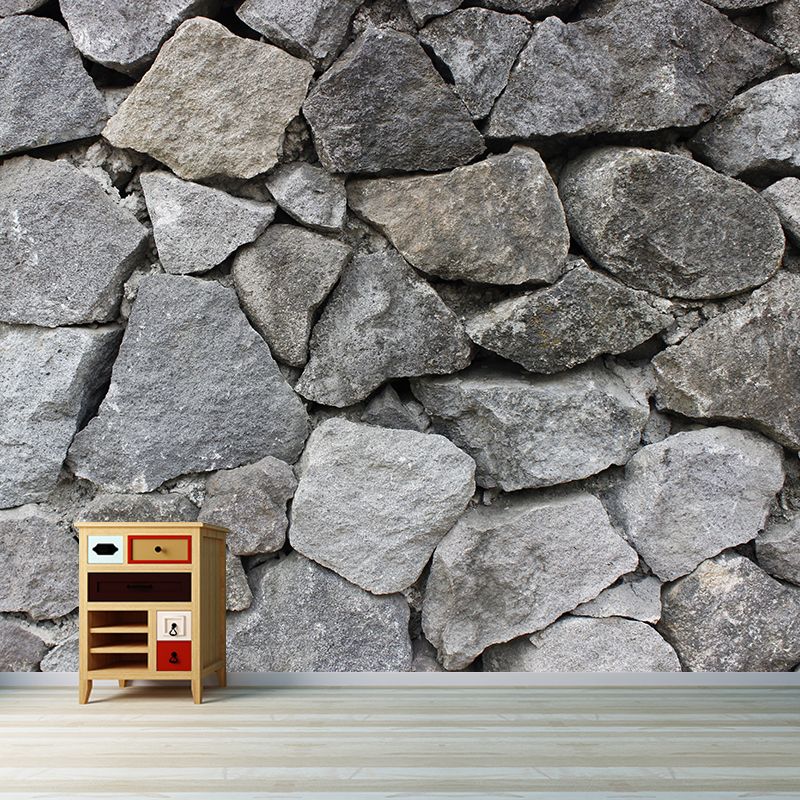 Industrial Style Brick Wall Mural Wallpaper Mildew Resistant Sitting Room Wall Decor