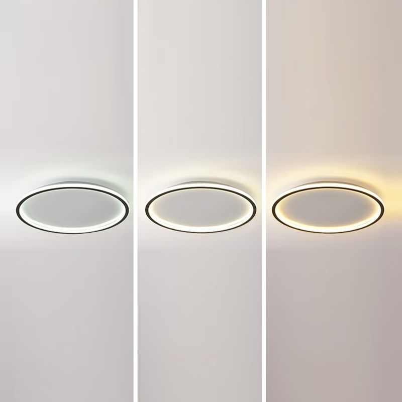 Modern Circle Ceiling Lighting Metal LED Ceiling Mount Light Fixture for Bedroom
