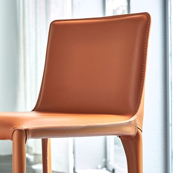 Contemporary Bar and Counter Stool Low Back Stool with 4 Legs