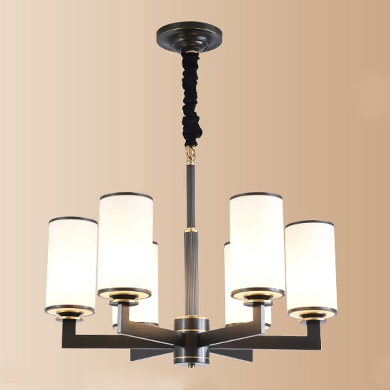 Lustre de lustre cylindrique américain lustre de plafond en cuivre