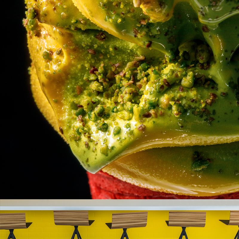 Customized Ice Cream Mural Wallpaper Environment Friendly Commerce Shop