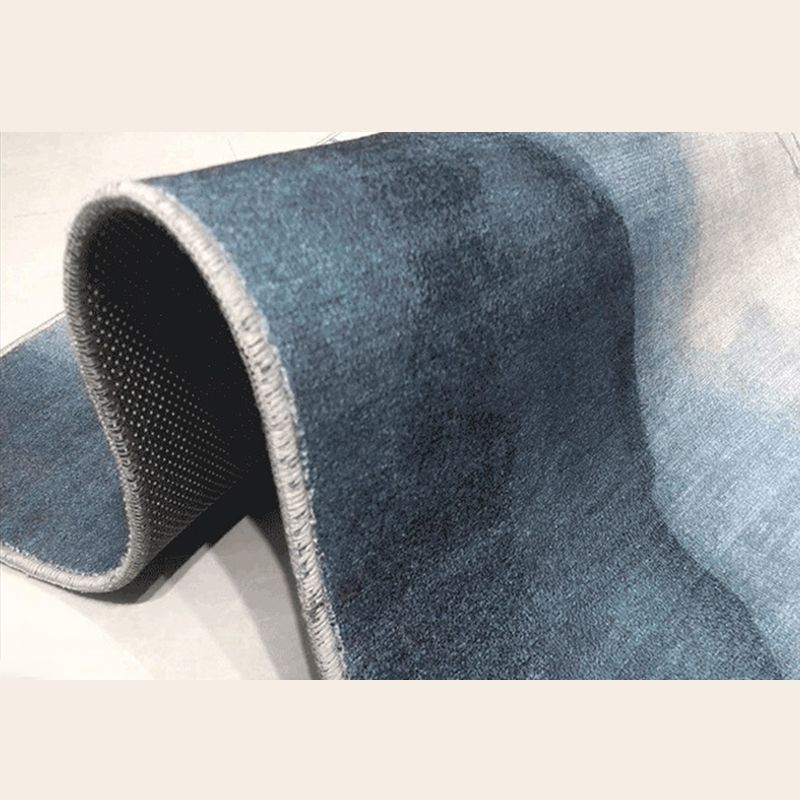 Contemporary Flowing Water Print Carpet Polyester Rug Non-Slip Backing Indoor Carpet for Living Room