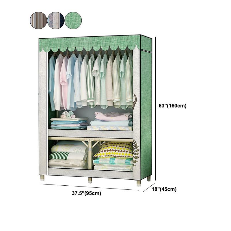 Contemporary Style Wardrobe Steel Bedroom Wardrobe Closet with Door