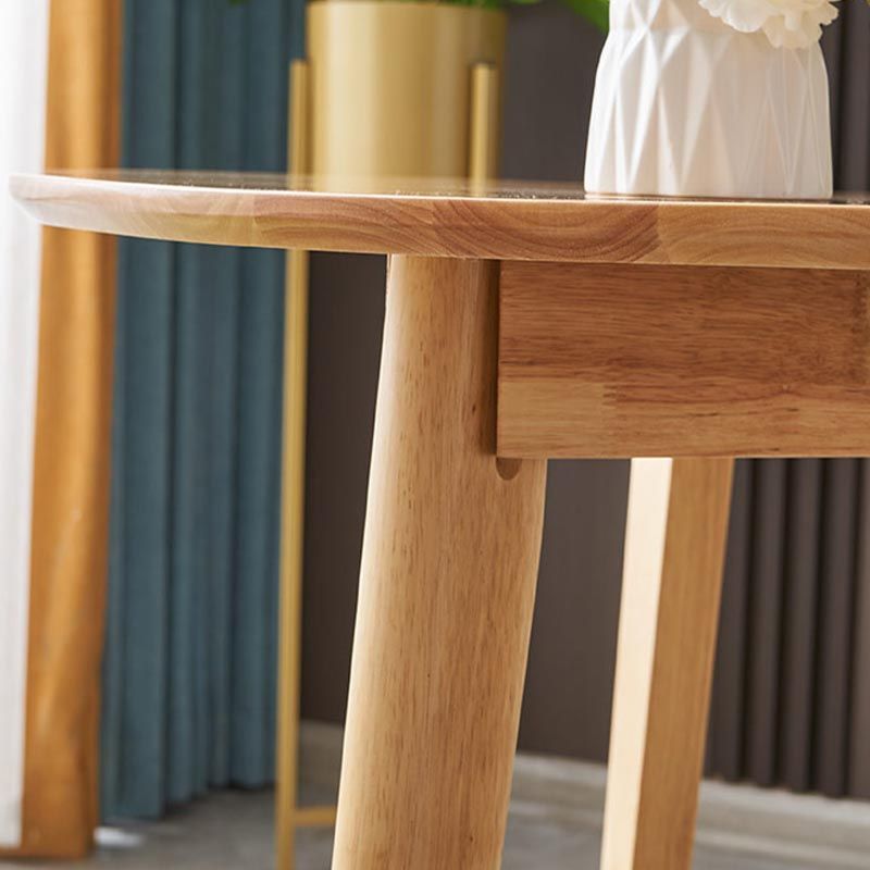 Solid Wood Top Dining Table Contemporary Dining Table with 4 Legs