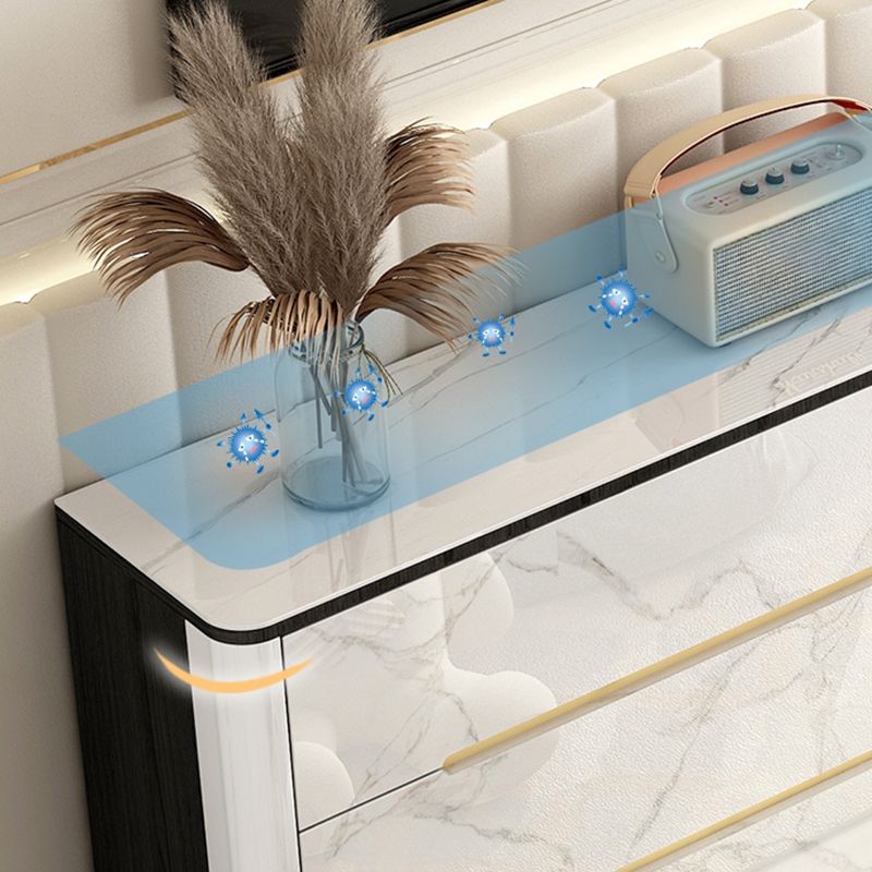 Stone Storage Chest Dresser Horizontal Storage Chest with 6 Drawers