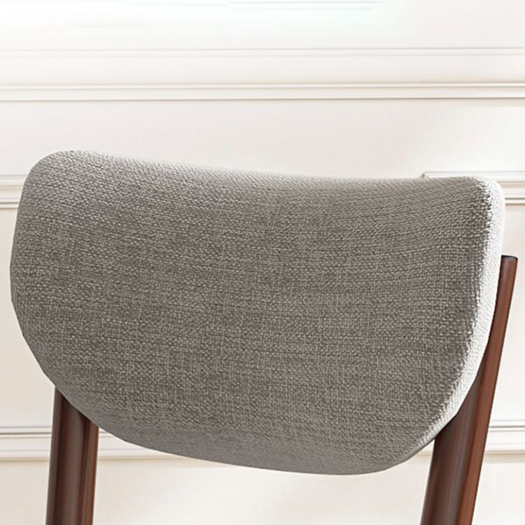 Silla lateral casera escandinava tapizada con respaldo abierto Silla de comedor individual de metal