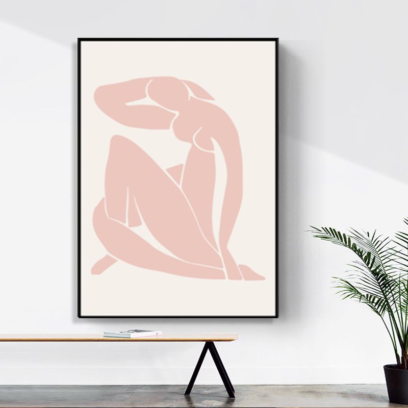 Scandinavian Style Wall Art Print Beige Nude Women Painting, Multiple Sizes Available