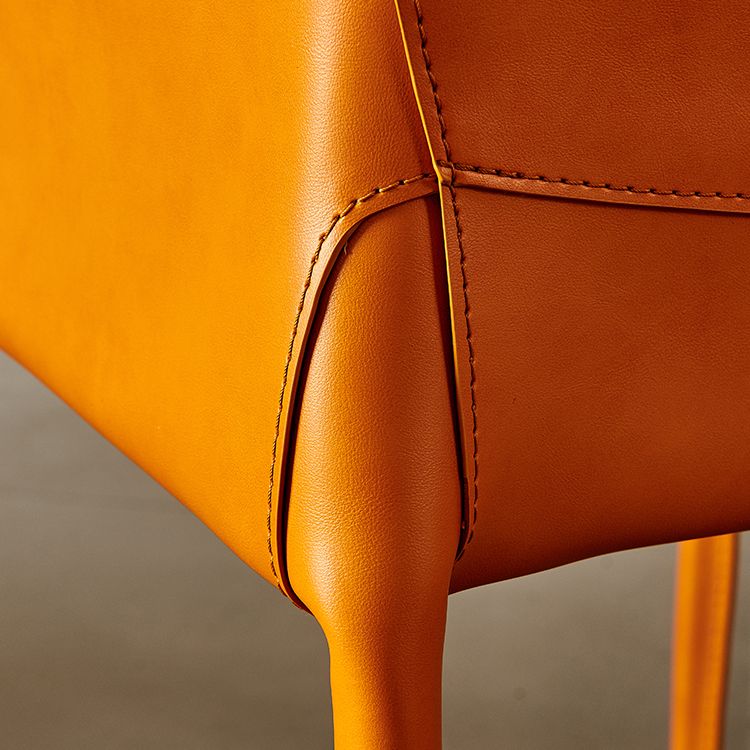 Faux Leather Dining Arm Chair Contemporary Dining and Accent Chairs