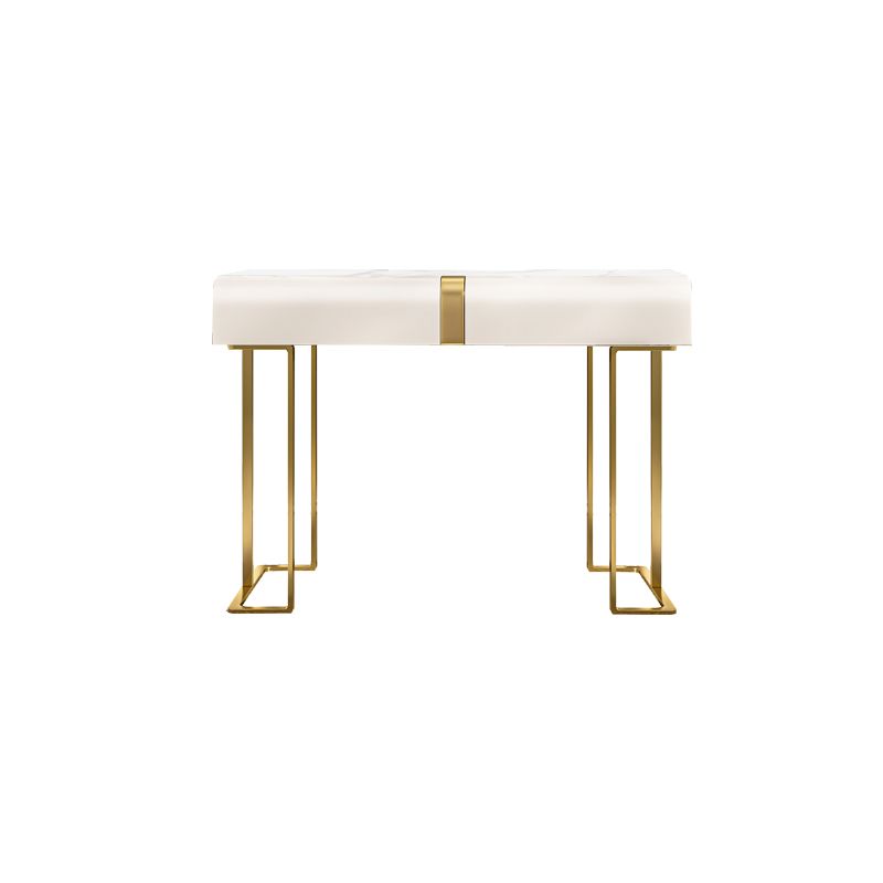 Glam Slate Top Makeup Vanity Desk Table 30.7" Tall Beige Dressing Table