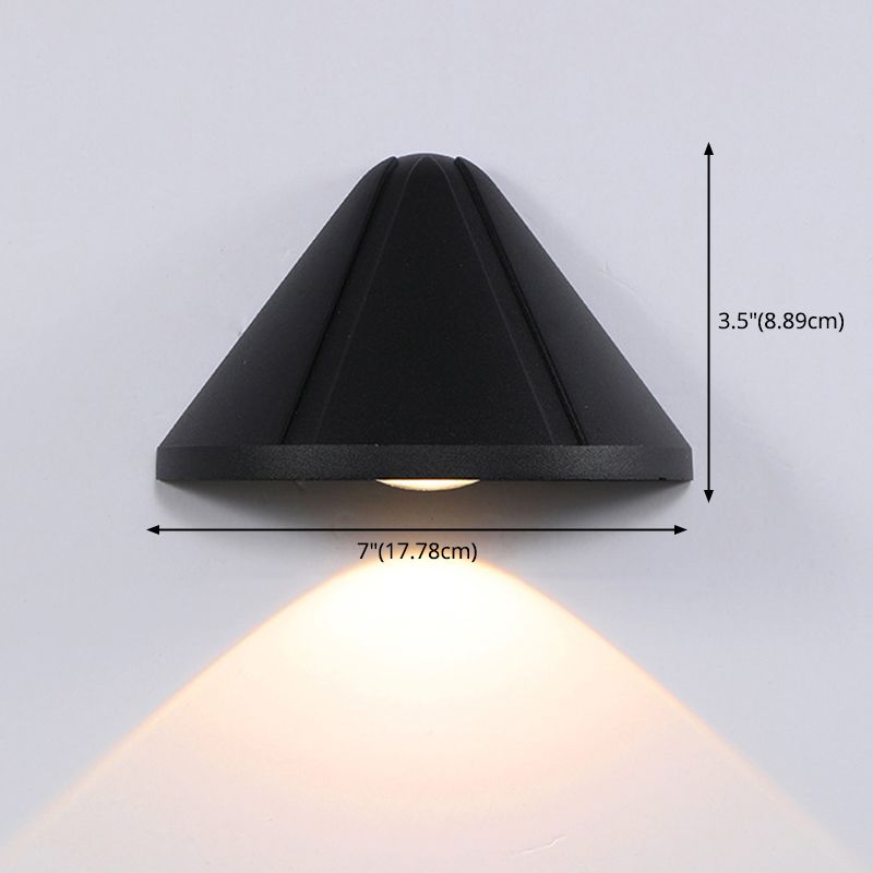 Geometrische Schattenwandbeleuchtung moderner einfacher einzigartiger Stil Metal 1 Licht Leuchte Licht in Schwarz