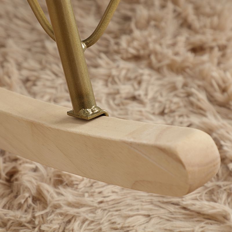 Modern Rocking Chair Metal Frame Doll Cotton Filling Spindle Rocker Chair