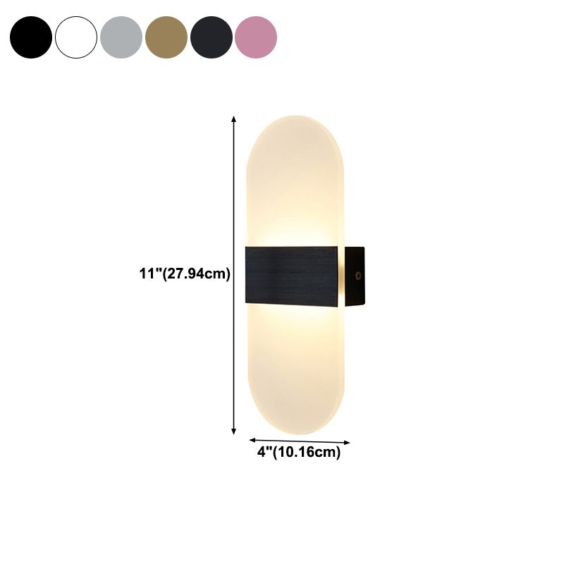 Modern Style Wall Mount Light LED Wall Light with Acrylic Shade for Living Room