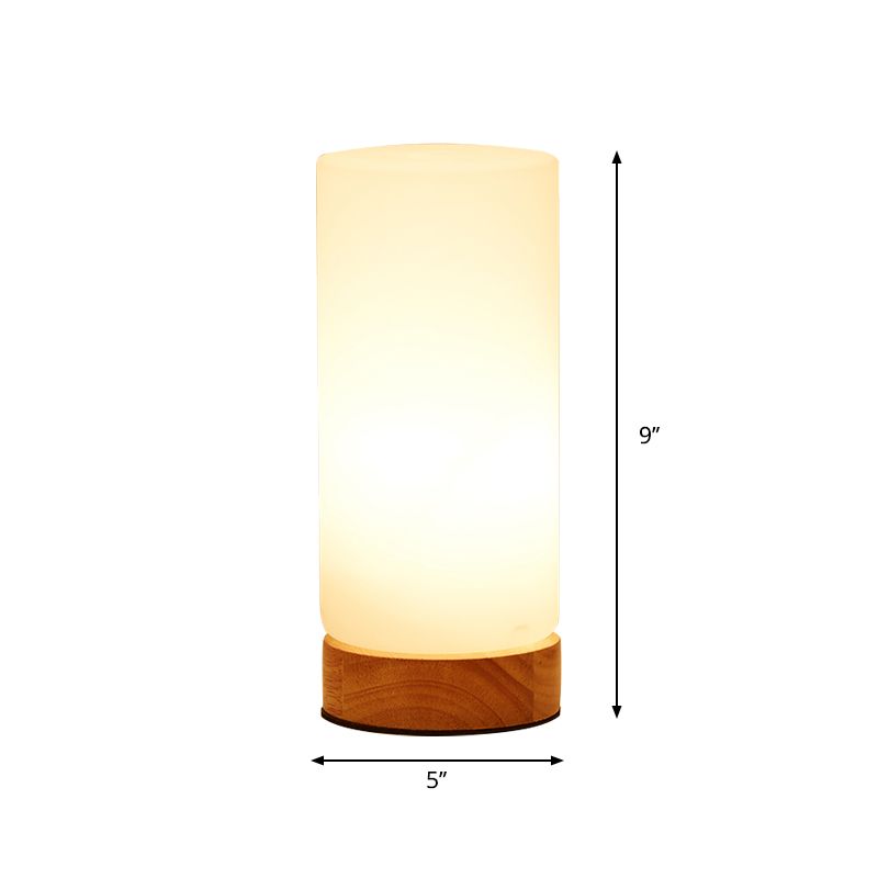 Bulb globo/cilindro/lettura quadrata di lettura di lettura luce moderna in legno di vetro bianco illuminazione