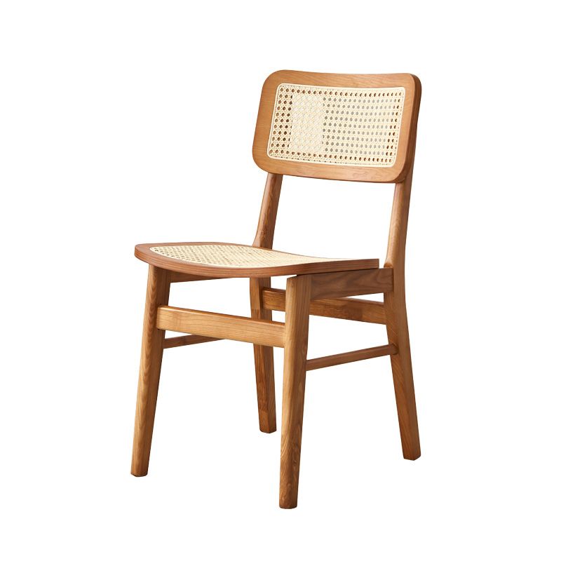 Solid Wood Kitchen Dining Chairs Open Back Chairs in Natural