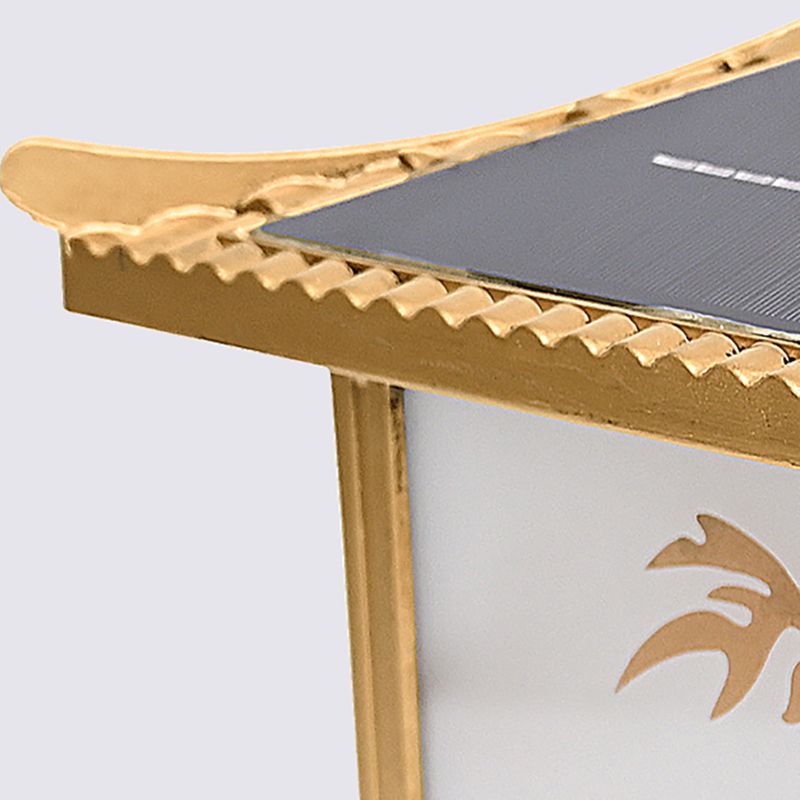 Modern Pillar Lamp Simplicity LED Solar Lighting Fixture for Garden