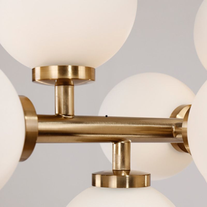 Modern Dining Chandelier Light Round Glass Shade Ceiling Hanging Light