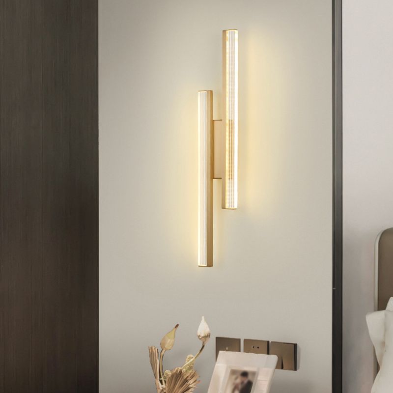 2-Light Linear Wall Light Modern Metal Wall Lights for Living Room