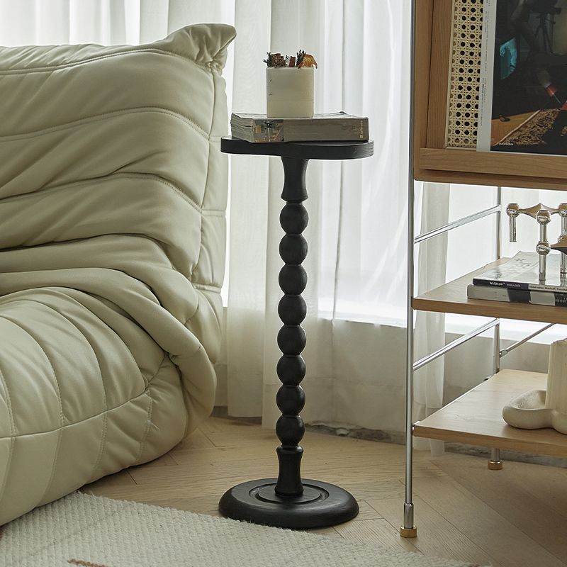 Traditional Wood End Table Sled Black/Brown Side End Snack Table