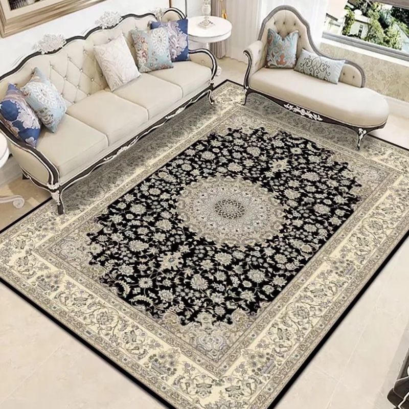 Veelkleurig vloerkleed Polyester bloemen bedrukt tapijt Vlekbestendig tapijt voor woondecoratie
