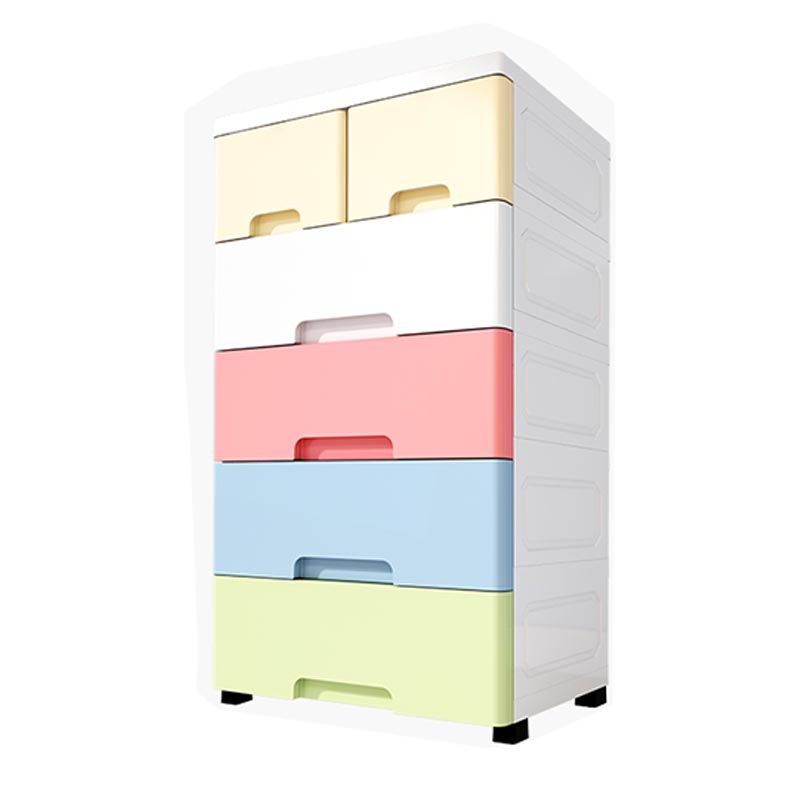 Contemporary 6-drawer Storage Cabinet Plastic Wardrobe Armoire