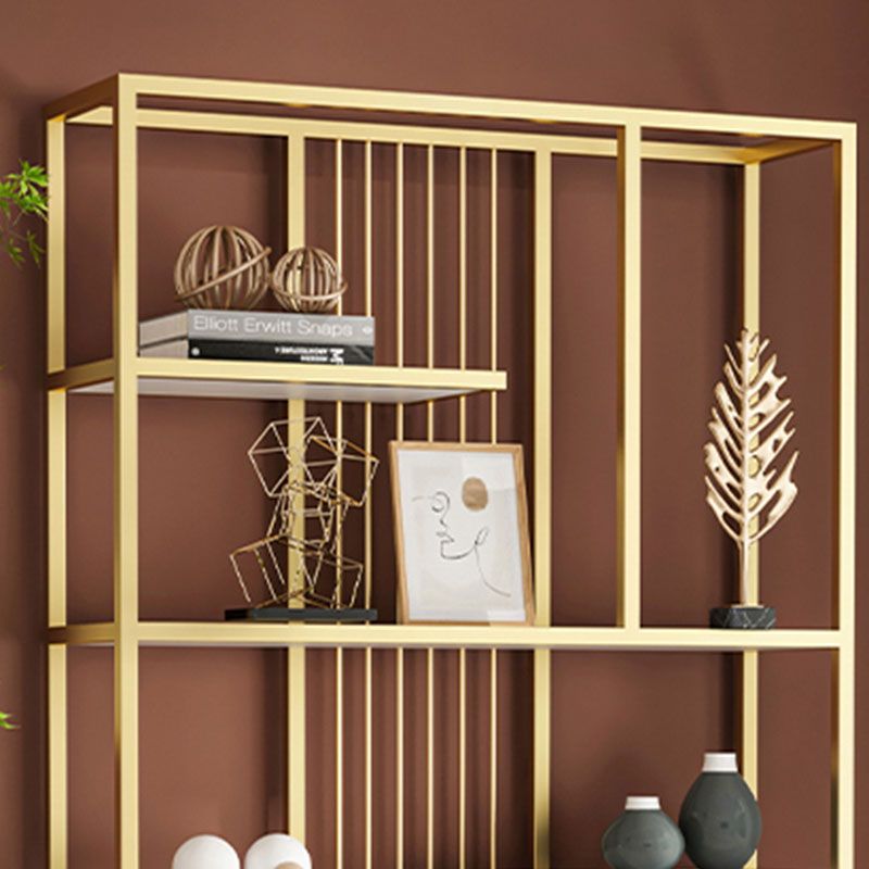 Etagere Contemporary Bookshelf Open Back Metal Bookcase with Shelves