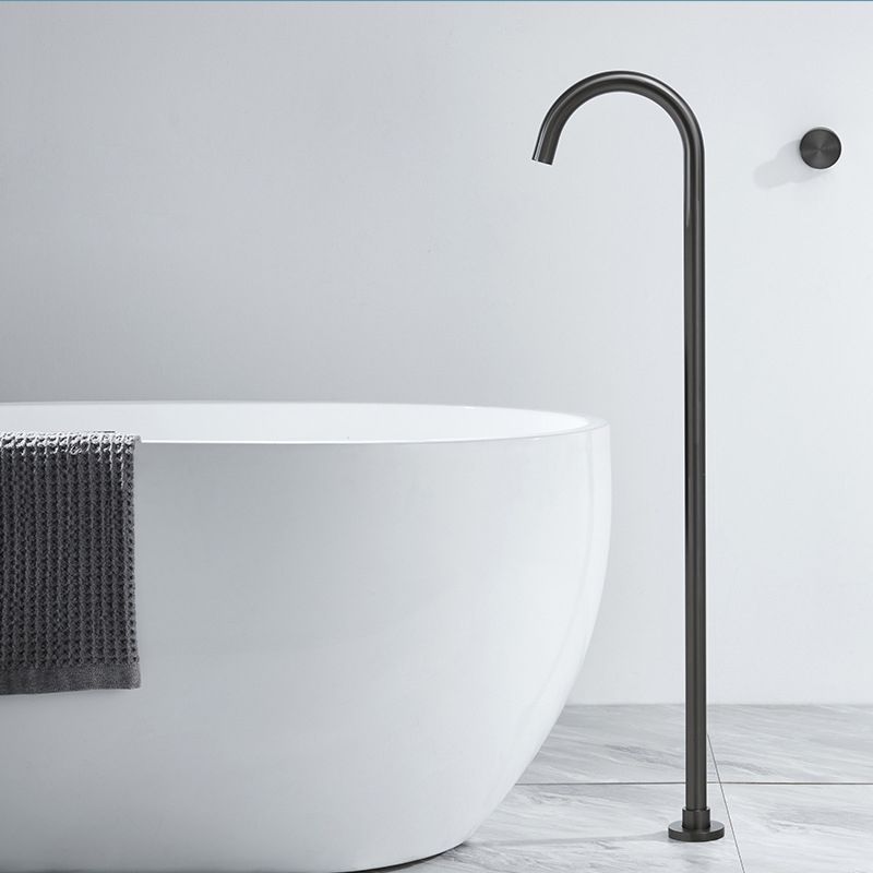 Modern Freestanding Tub Filler Brass 1-Handle Floor Mounted Freestanding Bathtub Faucet