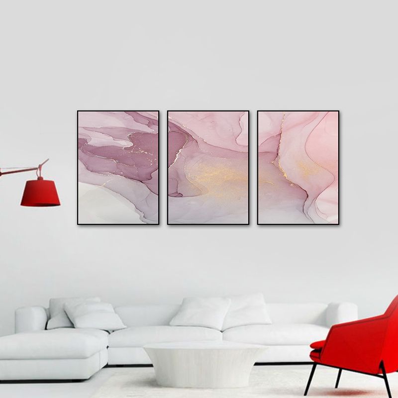 Ombre Pattern Painting for Boys Room in Light Color, Multiple Sizes, Set of Three