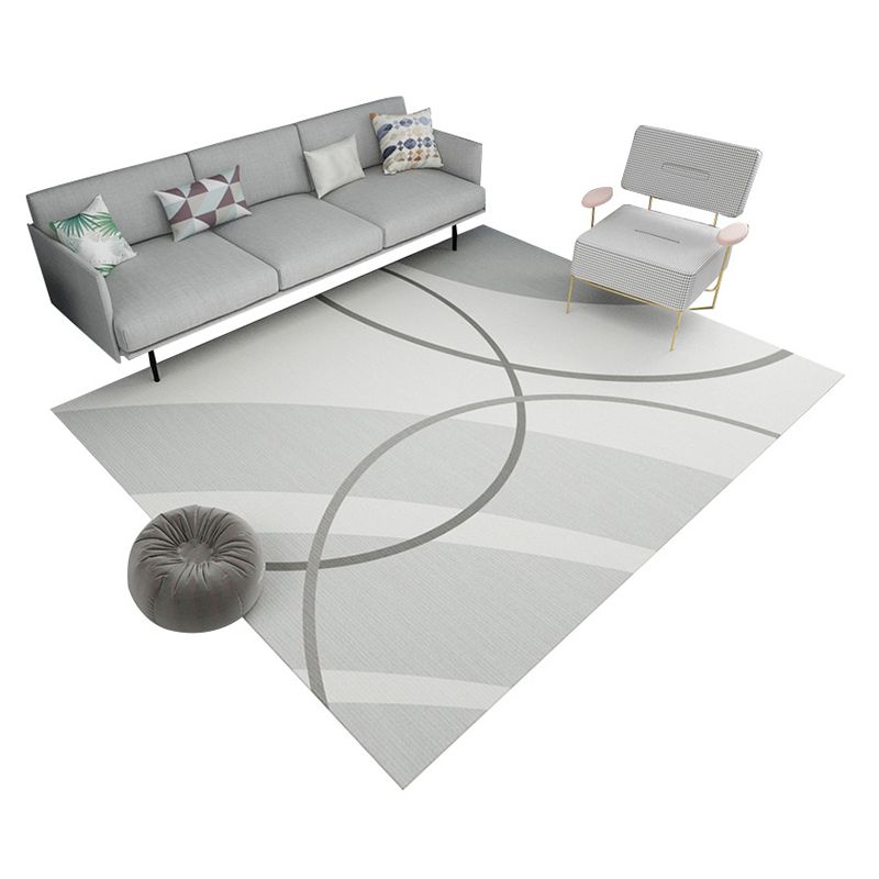 Light Yellow Casual Carpet Polyester Graphic Carpet Washable Carpet for Living Room