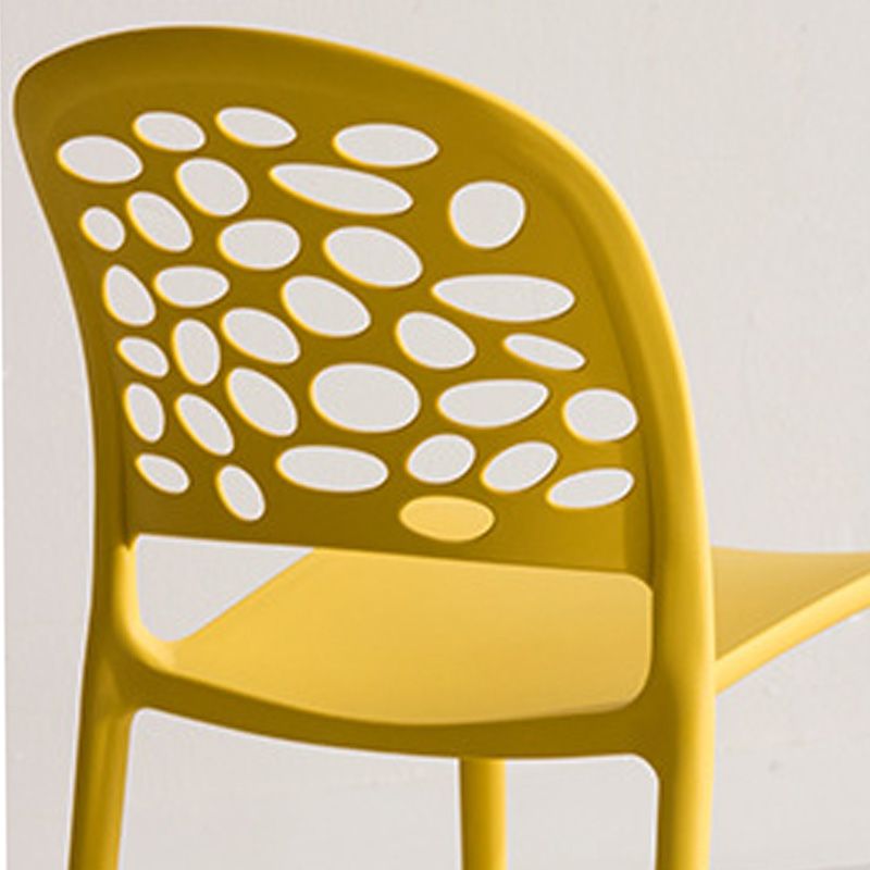 Modern Side Chair Open Back Plastic Dining Room Chair for Dining Room