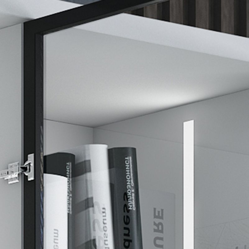 82.68"H Bookcase Contemporary Style Bookshelf With Doors for Office Home