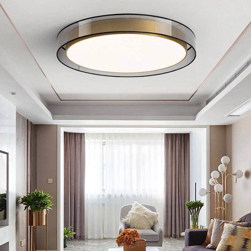 Luxe messing inbouw plafondlamp LED elegante plafondmontage lichtarmatuur voor woonkamer