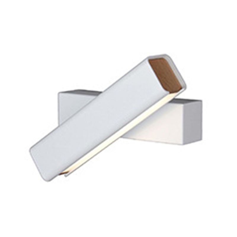 Lámpara de pared geométrica de hierro lacado de pared LED moderno de moda con sombra acrílica