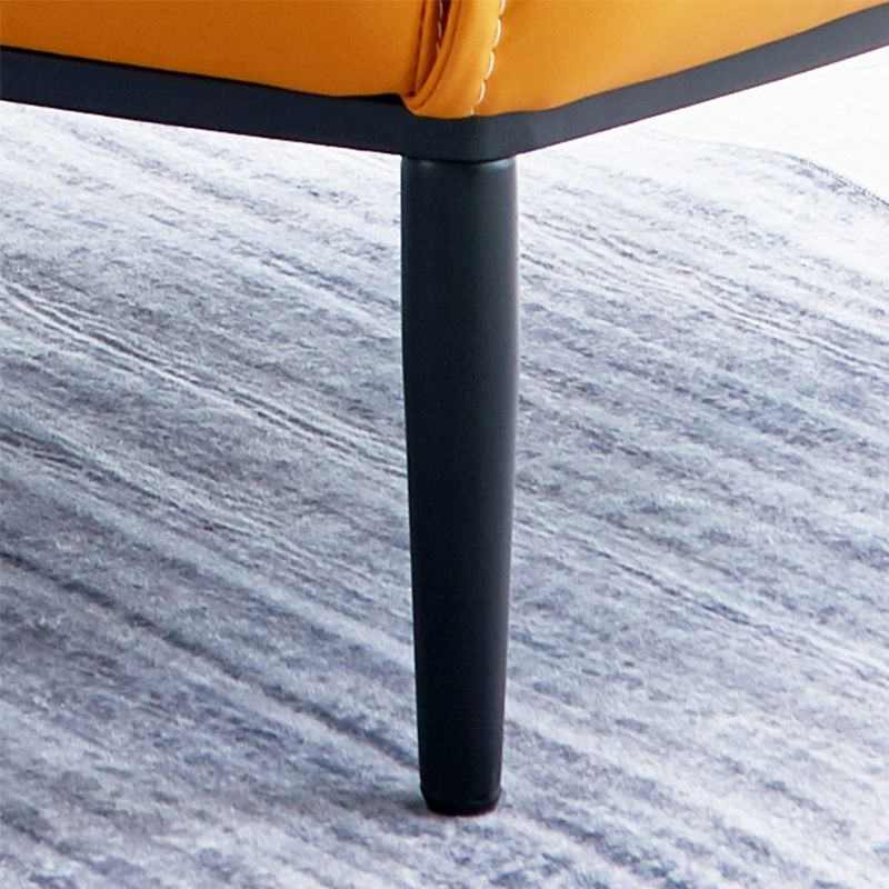 Modern Style Leather Handrail Imitation Leather Material Arm Chair with a Hump Back