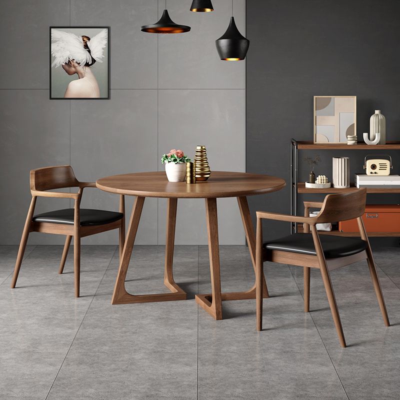 Kitchen Dinner Table Dining Room Round Wood Top Dining Table