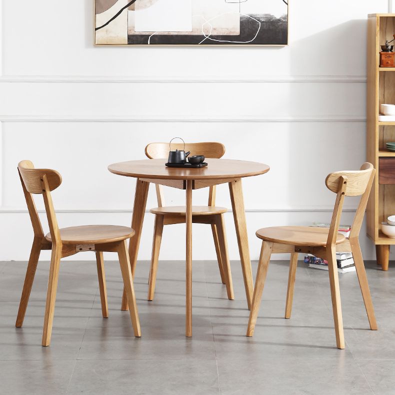 Sedia da pranzo contemporanea sedia senza bracciole opaco in legno massiccio sedia