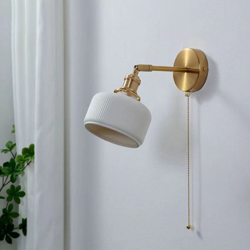 Éclairage géométrique contemporain lumières en métal et en céramique 1 luminaire mural d'éclairage