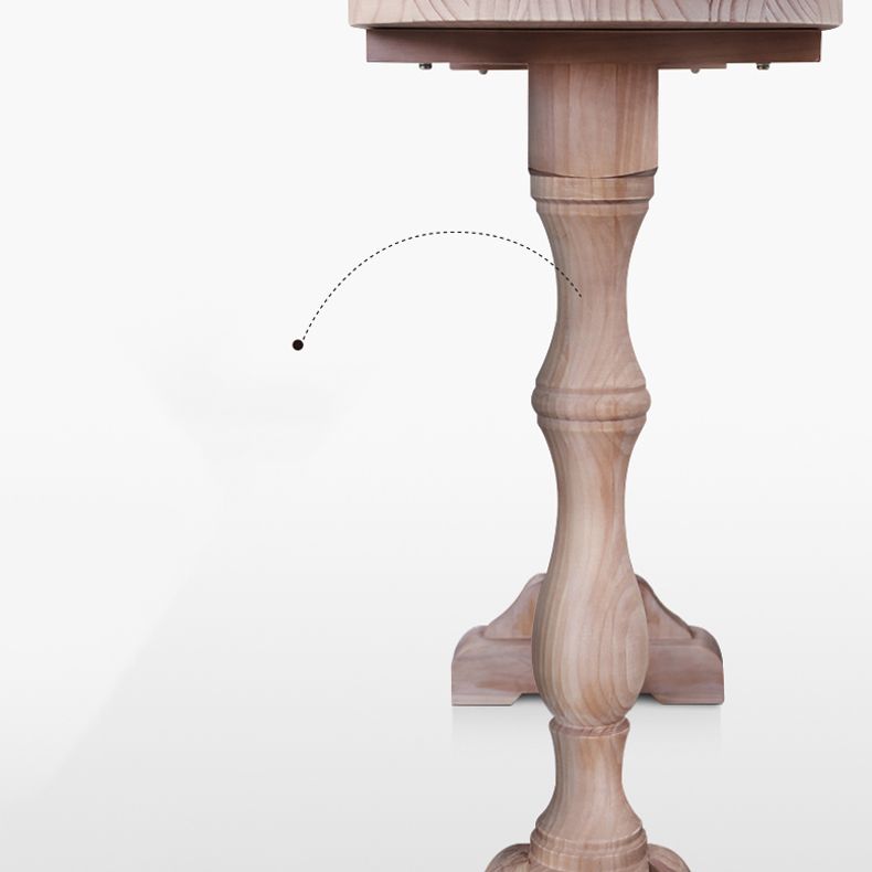 Modern Trestle Wood Bar Wine Table Wine Rack Bar Height Cocktail Table in Natural