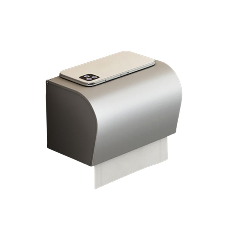 Contemporary Silver Metal Bath Hardware Set with Triangle Bath Shelf